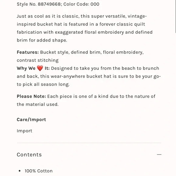 Free People Vintage Kantha Bucket Hat - Picture 6 of 6